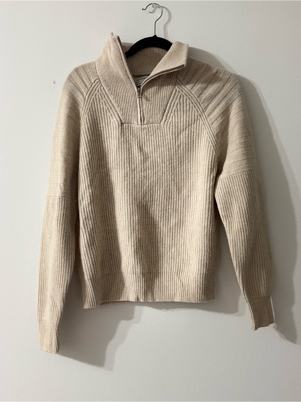 Frank And Oak Half Zip Lambswool Sweater